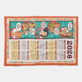 Retro Housewife Calendar Towel 2026 Geschirrtuch (Horizontal)
