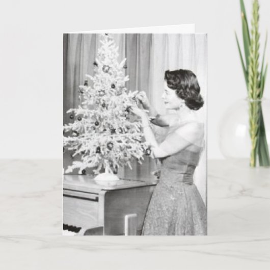RETRO HOUSEWIFE CHRISTMAS CARDS KARTE (Vorderseite)