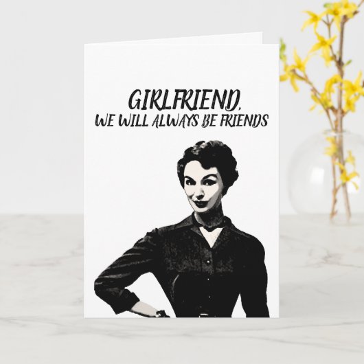 RETRO HOUSEWIFE FUNNY BIRTHDAY FEMALE FRIEND CARD KARTE (Gelbe Blume)