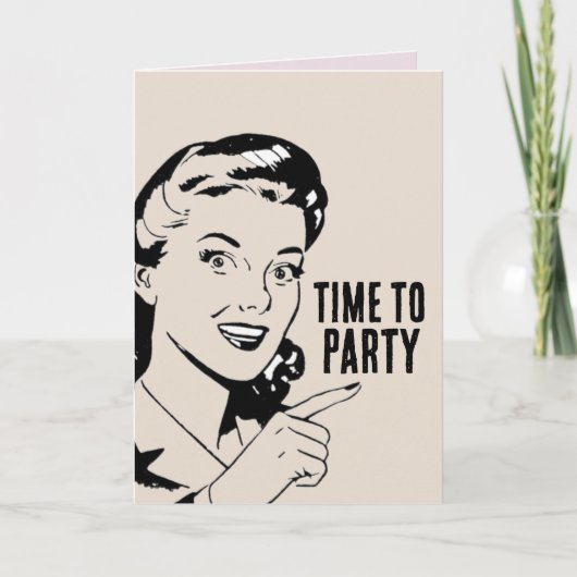 RETRO HOUSEWIFE FUNNY BIRTHDAY GREETING CARD KARTE (Vorderseite)