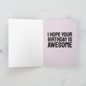 RETRO HOUSEWIFE FUNNY BIRTHDAY GREETING CARD KARTE (Innenseite)