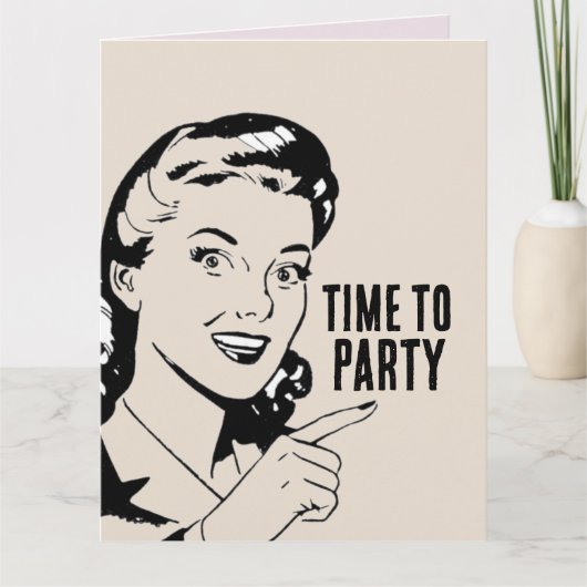 RETRO HOUSEWIFE FUNNY BIRTHDAY GREETING CARD KARTE (Vorderseite)