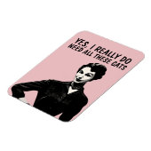 RETRO HOUSEWIFE FUNNY CAT MAGNETS MAGNET (Linke Seite)