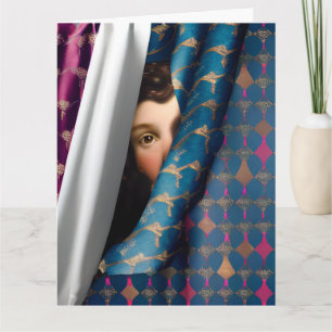 RETRO HOUSEWIFE FUNNY HELLO GREETING CARD KARTE
