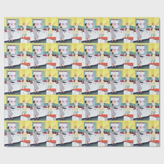 Retro Housewives Geschenkpapier (Flach)