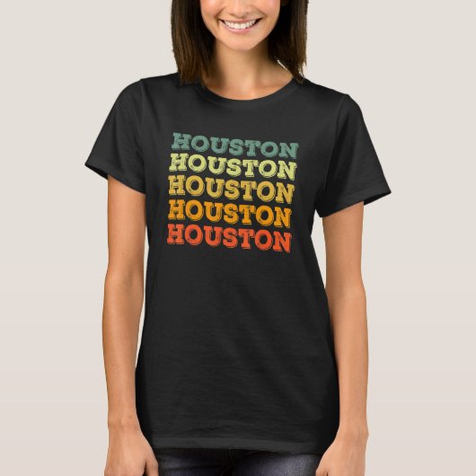 Retro Houston Texas Vintage US State T-Shirt (Vorderseite)