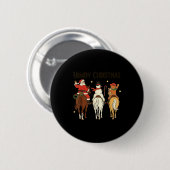 Retro Howdy Christmas Santa Snowman Gingerbread Ri Button (Vorne & Hinten)