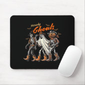 Retro Howdy Ghouls Skeleton Cowboy Western Rodeo H Mousepad (Mit Mouse)
