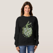 Retro Howdy Go Lucky St Patricks Day Disco Ball Lu Sweatshirt (Vorne ganz)