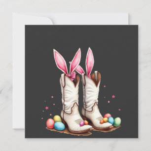 Retro Howdy Oaster Funny Cowboy Stiefel Ostereier Feiertagskarte