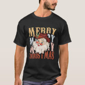 Retro Howdy Santa Cowboy Cowgirl Western Howdy Chr T-Shirt (Vorderseite)