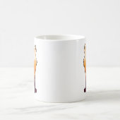 Retro Howling Wolf Landschaft Wilderness Sunset Kaffeetasse (Mittel)