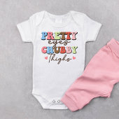 Retro Hübsch Eyes Chubby Thights Baby Bodysuit Baby Strampler