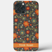 Retro Hübsch Fun Floral Dragonfly Individuelle Nam Case-Mate iPhone Hülle (Rückseite)