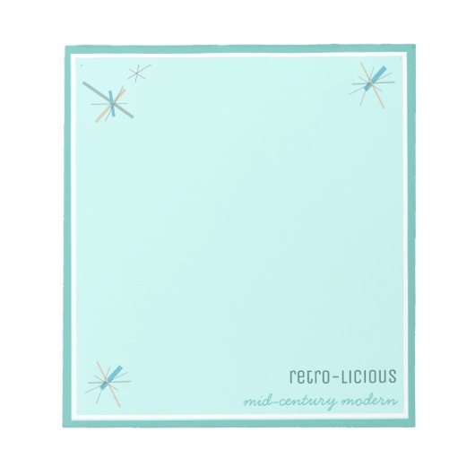 Retro Hübsch Mitte des Jahrhunderts Modernes Notep Notizblock (Vorderseite)