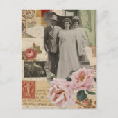 Retro-hübsche Großeltern Mixed-Media-Collage Postkarte (Vorderseite)