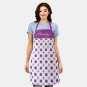 Retro Hübsche Lila Daisy Floral Blume Petals Schürze (Getragen)