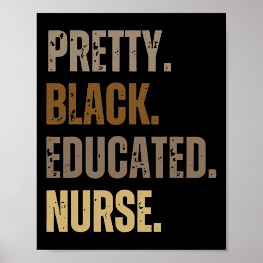 Retro hübsche schwarze gebildete Krankenschwester Poster (Vorne)