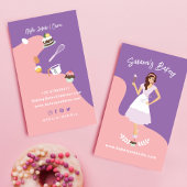 Retro Hübsche Sweet Bakery Services Rosa Visitenkarte