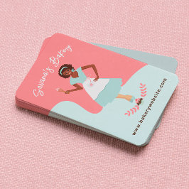 Retro Hübsche Sweet Bakery Services Rosa Visitenkarte