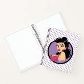 Retro-Hübsches FrauenNotebook Notizblock (Innenseite)