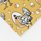 Retro Huhn-Fleece-Decke Fleecedecke (Ecke)