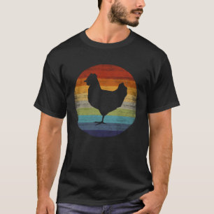 Retro-Huhn Henne Geflügel Tier Vintage-Huhn T-Shirt