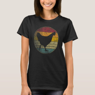 Retro-Huhn-Henne-Hahn-Bauernhof-Landwirt-Vogel-Gif T-Shirt
