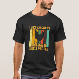 Retro-Huhn im Vintage-Stil Ich mag Hühner und mag  T-Shirt