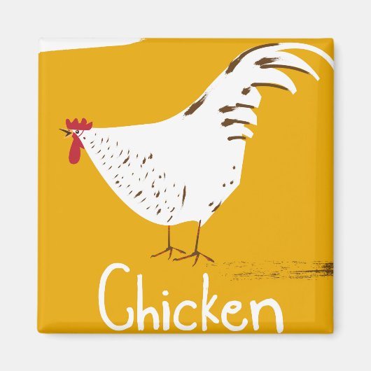 Retro-Huhn Magnet (Vorne)