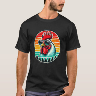 Retro-Huhn mit Sonnenbrille Retro T-Shirt