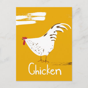 Retro-Huhn Postkarte