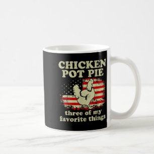 Retro-Huhn T E Drei meiner Lieblingssachen Lustig Kaffeetasse