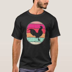 Retro-Huhn Vintage-Hühnersilhouette Farm-Tiere T-Shirt