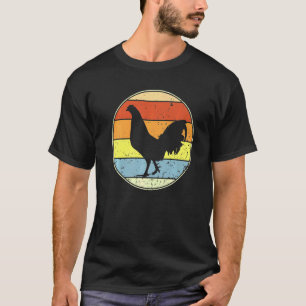 Retro-Huhn Vintage-Hühnersilhouette Farm-Tiere T-Shirt