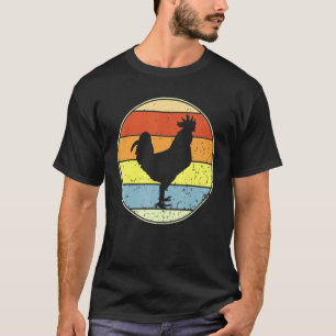 Retro-Huhn Vintage-Hühnersilhouette Farm-Tiere T-Shirt