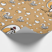 Retro-Hühner Geschenkpapier (Ecke)