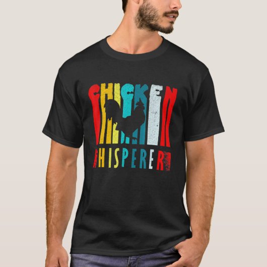 Retro Hühnerflüsterer Hühnerfarmer T-Shirt (Vorderseite)