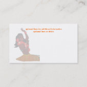 Retro Hula Mädchen Visitenkarte (Rückseite)