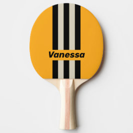 Retro Hummel Honigbiene Namens-Pin Streifen Tischtennis Schläger