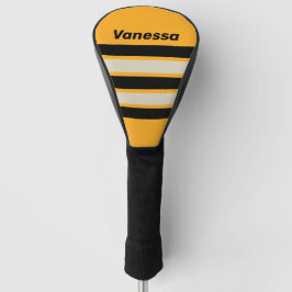 Retro Hummel Summen Über Streifen mit Namen Golf Headcover