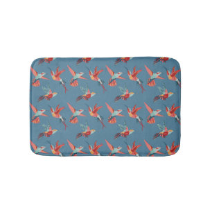 Retro Hummingbird-Muster Badematte