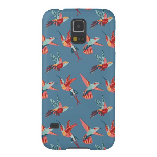 Retro Hummingbird-Muster Case-Mate Samsung Galaxy Hülle (Rückseite)