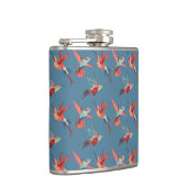 Retro Hummingbird-Muster Flachmann (Rechts)