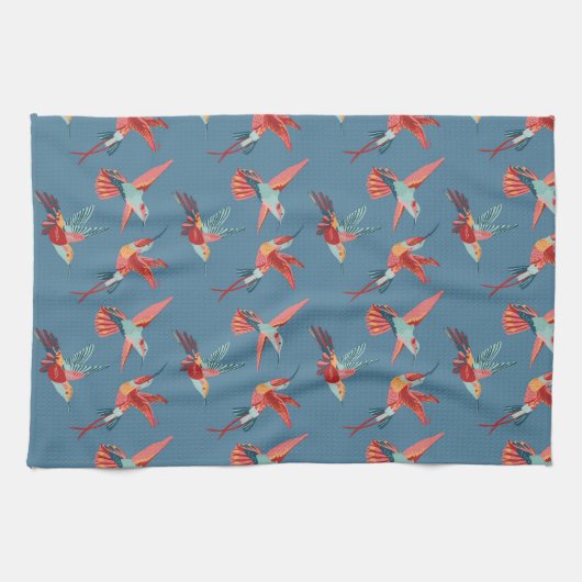 Retro Hummingbird-Muster Küchentuch (Horizontal)