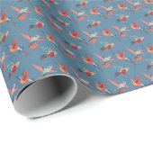 Retro Hummingbird Pattern Geschenkpapier (Rolleneckpunkt)
