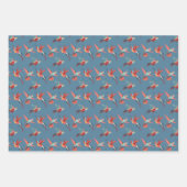 Retro Hummingbird Pattern Geschenkpapier Set (Vorderseite 3)