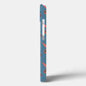 Retro Hummingbird Pattern | Monogramm Case-Mate iPhone Hülle (Rückseite / Links)
