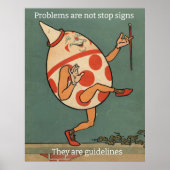 Retro Humpty Dumpty Abbildung. Bearbeitbarer Text Poster (Vorne)