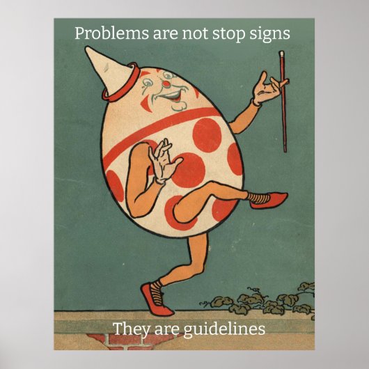 Retro Humpty Dumpty Abbildung. Bearbeitbarer Text Poster (Vorne)